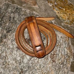 Authentic Louis Vuitton Leather shoulder strap pad & 2 used straps 28in